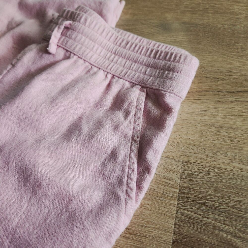Abercrombie Kids Linen Blend Wide Leg Cotton Gauze Pants Pink Size 13/14 - Picture 4 of 11